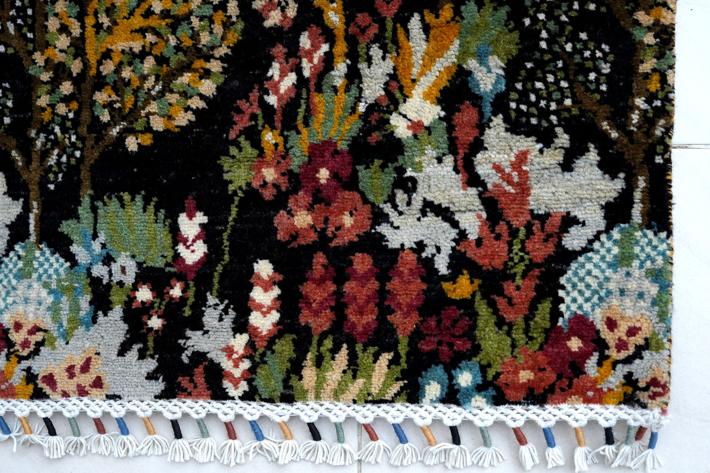 Lavash Modern Black Floral Rug
